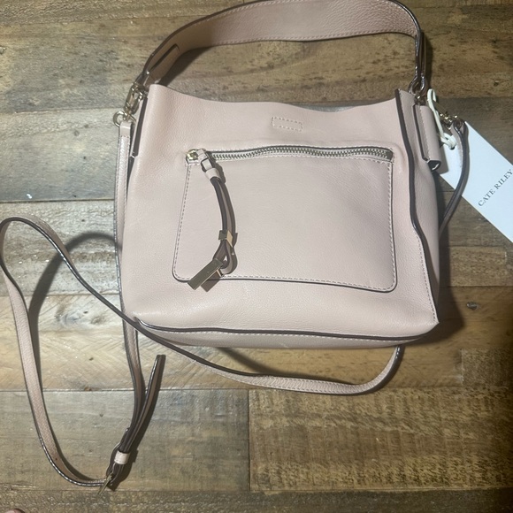 Cate Riley -  Leather Crossbody Bag in Blush - Picture 14 of 14
